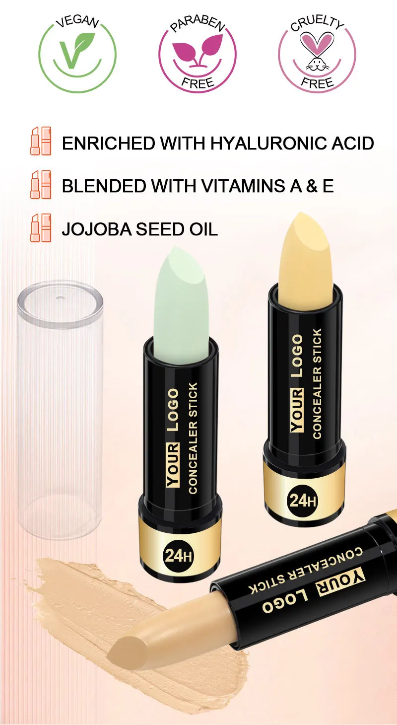 Wholesale Private Label 22 Colors Long Lasting Vegan Cruelty Free Custom Logo Waterproof High Full Coverage Concealer Stick - Image 3