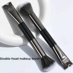 High Quality Multi-functional U Shape Makeup Brushes Wholesale Double Ended Face Nose Shadow Contour Blush Brush